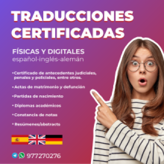 TRADUCCIONES ESPAÑOL - INGLÉS - ALEMÁN